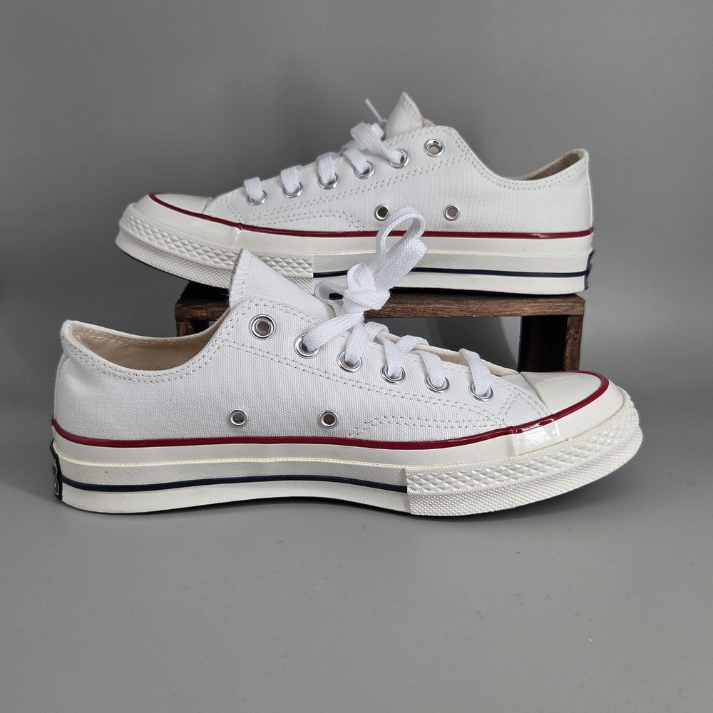 Converse Chuck 70 Ox Unisex 8.5W 6.5M White Garnet‎ Egret Low Top Retro Sneaker